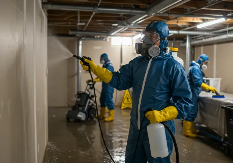 Basement Sanitization and Antimicrobial Treatment process in Union City, IN